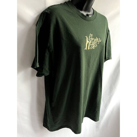 For the Health H*es Olive Green 100% Cotton T Shirt XL Short Sleeve Fitness Gym - Picture 4 of 9